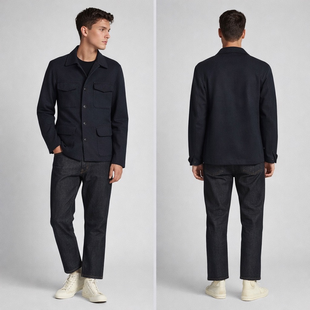 Comme des Garcons SHIRT Men’s Wool Blend Navy Jacket Size S